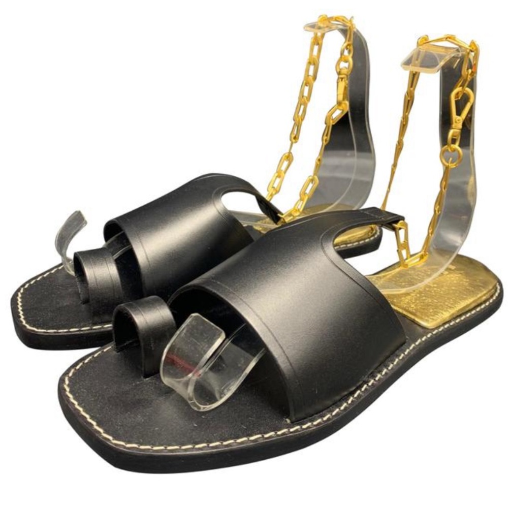 NWT, Sandro Noir Parma Sandals
Size: EU 38 (Approx. US 8) Regular black